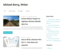 Tablet Screenshot of michaelbarrywriter.com